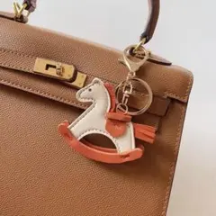 馬 キーホルダー キーリング 高級感 Puレザー バッグ チャーム