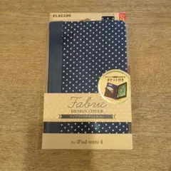 ELECOM iPad mini 4 ファブリックデザインカバー ドットネイビー