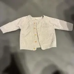 petit main グレー ニットカーディガン