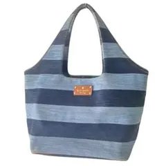 kate spade 青系ストライプ ショルダーバッグ　トートバッグ