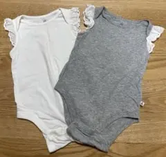 GAP フリル付き　ロンパース　2枚セット　90