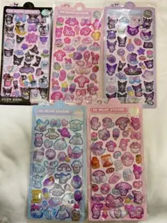 ボンボンドロップシール ぷくぷくシール サンリオ 5枚セット