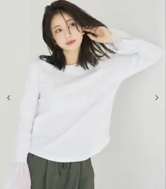 [もん様専用]coca 袖チュール切り替えトップス
