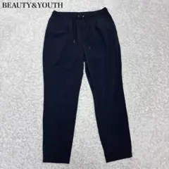 美品BEAUTY&YOUTH 360°MASTER イージーパンツ L ネイビー