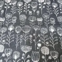 ２点のみ　北欧風　ローン生地　炭黒　B品　103cm　×　150cm