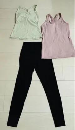 ヨガウェアセット Sサイズ ミントグリーン・ピンク　SUKALA