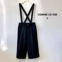 良品✨コムサイズム COMME CA ISM サロペットパンツ ワイドパンツ 黒のサムネイル