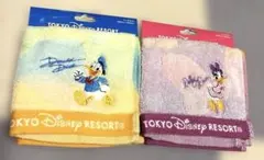 ディズニーリゾート　ハンドタオル　ドナルドandデイジー