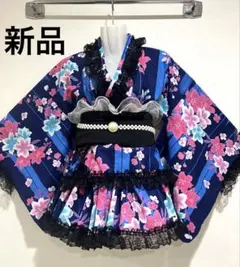 浴衣ドレス 160 姫ギャル 地雷 平成 レース 花柄 蝶々 帯付き なつ