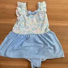 花柄フリル水着130センチ