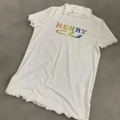 HENRY Club ホワイト ハイネックシャツ 40 試着のみのサムネイル