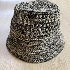 【美品】GU バケットハット ブラック×ホワイト メッシュのサムネイル