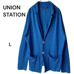 UNION STATION リネン100%テーラードジャケットL麻メンズ春夏のサムネイル