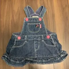 ミキハウス デニムジャンパースカート フリー70〜80