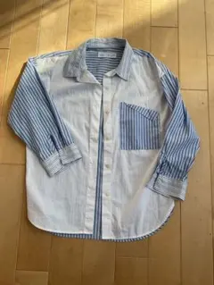 ZARA ボーイズ　ストライプ 長袖シャツ (128cm)
