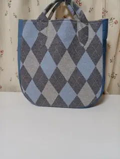 ダイヤモンドパターン トートバッグ