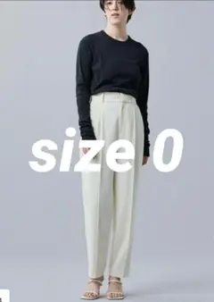 uncrave アンクレイヴ　ストレッチカラーツイル テーパードパンツエクリュ白