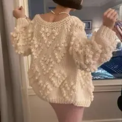 La Florence ハートポンポンニット