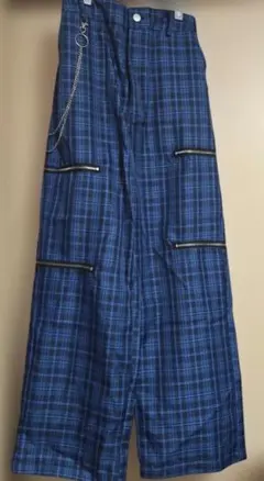 NUAGE ブルーチェックパンツ