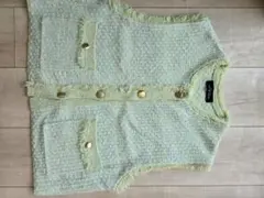 値下げ!GREEN LABEL RELAXING フリンジベスト LIME ジレ