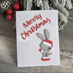 【531】カッティングダイ クリスマス サンタ うさぎ