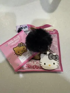 ハローキティ ふわふわファーチャームBOOK 千鳥格子リボン