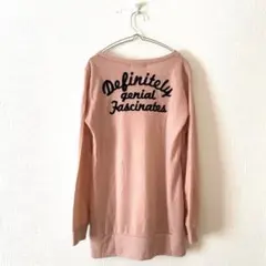 ☆【アベイルモード】カットソー 刺繍ロゴ Vネック 長袖 カジュアル L