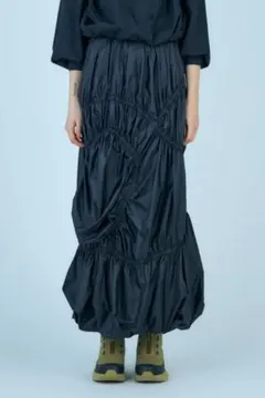 【新品・未使用】nagonstans ナゴンスタンス｜worm skirt｜BKのサムネイル