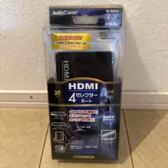 オーム電機 OHM 4ポート HDMIセレクター 黒 AV-R0310
