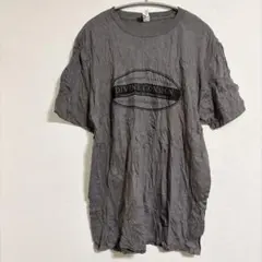 アンビル Tシャツ クルーネック 半袖 ロゴ L 灰色 綿 デイリー USA古着