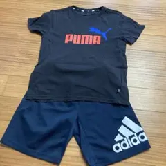 PUMA Tシャツとadidasショートパンツセット 160