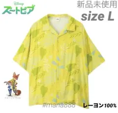 新品 未使用 L ズートピア ニック アロハシャツ ユニセックス レーヨン生地のサムネイル