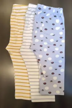 キッズ7分丈レギンス3点セット 100cm