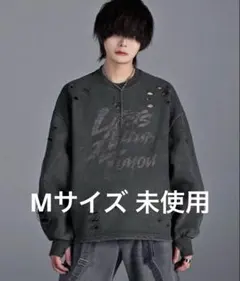 ADRER ヘビーウェイトダメージロゴスウェット Mサイズ グレー系 2のサムネイル