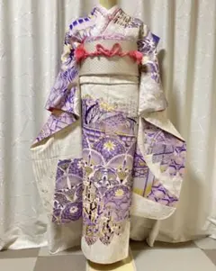 иασ様［8458］振袖 美品 4点セット！総絞り 刺繍 成人式 着物 正絹 袷