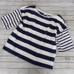 GAP　ギャップ　Tシャツ　レディース　ボーダー　ネイビー/ホワイト