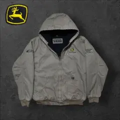 希少WALLS企業ロゴアクティブジャケットジップアップダック地JOHNDEERE