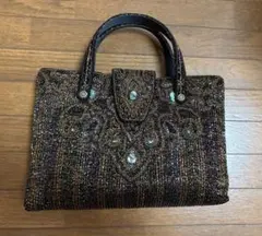 週末削除！ビーズ刺繍ハンドバッグ　パーティー　和装