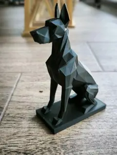 グレートデーン　ローポリ　オブジェ