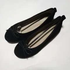 【Ｐ様専用】黒 ブラック　リボン付き　バレエシューズ　レディース
