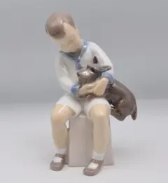 テリアと少年　＃2201　★B＆G（ロイヤルコペンハーゲン）　デンマーク　絶版