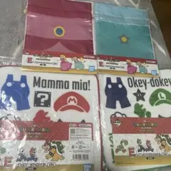 スーパーマリオ 一番くじ E賞 巾着 タオル 4点セット 新品