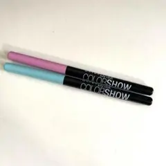 MAYBELLINE COLOR SHOW アイライナー　ピンク/水色