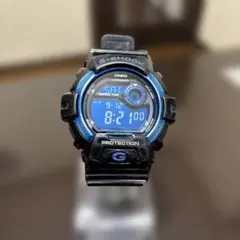 美品　稼働 CASIO G-SHOCK デジタル 腕時計 ブラック×ブルー