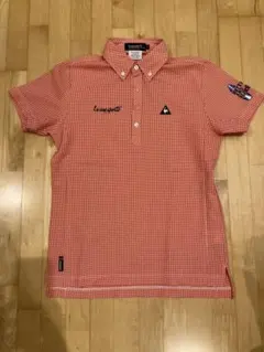 le coq sportif ゴルフコレクション M 赤チェック ポロシャツ