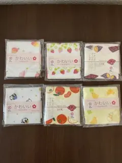 ジャパニーズスタイル かわいい やわらかガーゼのハンカチ 6枚セット