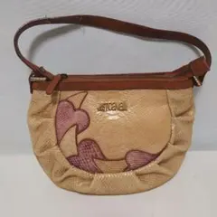 美品✨ジャストカヴァリ パイソン ハンドバッグ