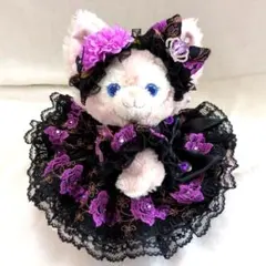 リーナベルコスチューム　ショルダーバック用等　紫お花のブラックコス　1341