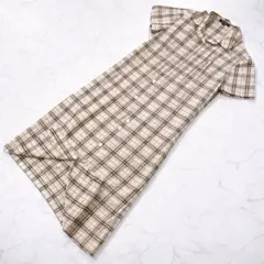 BURBERRY LONDON シャツワンピース チェック 40 ベージュ