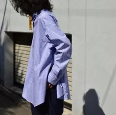 THOMAS MASON ストライプ 長袖シャツ ブルーのサムネイル